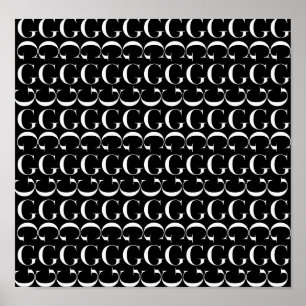 Anfangsbuchstabe G, Hintergrundfarbe auswählen Poster