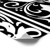 Anfangsbuchstabe G Mittelalterliches Monogramm Vin Poster (Ecke)