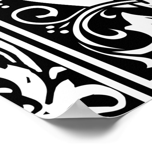 Anfangsbuchstabe G Mittelalterliches Monogramm Vin Poster (Ecke)