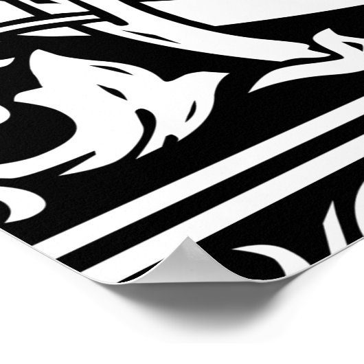 Anfangsbuchstabe G Mittelalterliches Monogramm Vin Poster (Ecke)