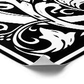 Anfangsbuchstabe G Mittelalterliches Monogramm Vin Poster (Ecke)