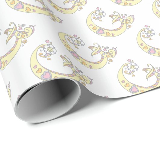 Anfangsbuchstabe G Monogramm personalisierte Verpa Geschenkpapier (Rolleneckpunkt)