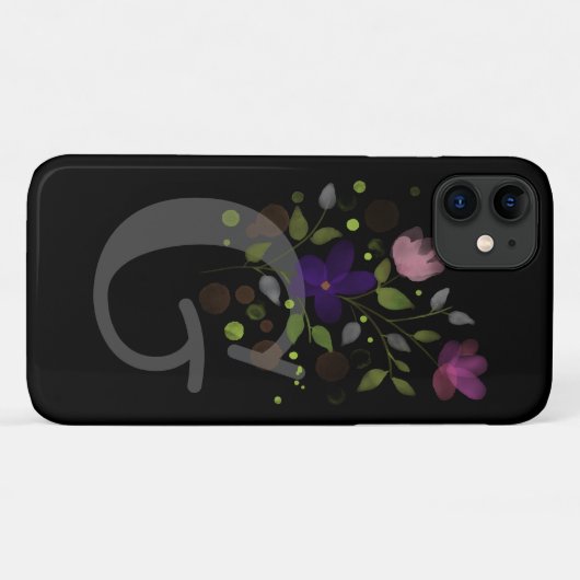 Anfangsbuchstabe G Plus Blumendesign Case-Mate iPhone Hülle (Rückseite (Horizontal))