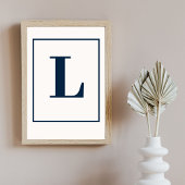 Anfangsbuchstabe | Graues modernes Monogramm stilv Poster