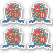 Anfangsbuchstabe H individuelle Name Löwe Wappen S Aufkleber (Vorderseite)