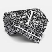 Anfangsbuchstabe I Mittelalterliches Monogramm Vin Krawatte (Gerollt)