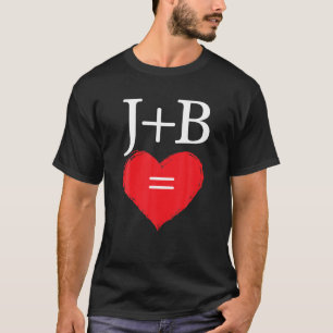 Anfangsbuchstabe J Plus B Paare Liebe Monogramm T-Shirt