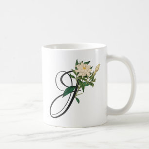 Anfangsbuchstabe J, Vintage-Jasmin-Kaffeetasse Kaffeetasse