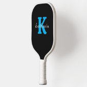 Anfangsbuchstabe K Einfache Monogramm Moderner Sti Pickleball Schläger (Links)
