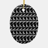 Anfangsbuchstabe K, Hintergrundfarbe auswählen Keramik Ornament (Vorne)