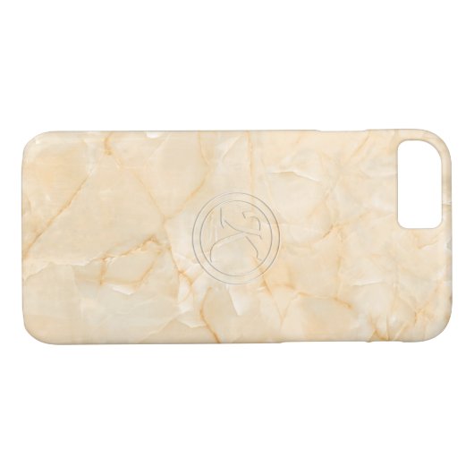 Anfangsbuchstabe K mit Marmordruckeffekt Case-Mate iPhone Hülle (Rückseite (Horizontal))