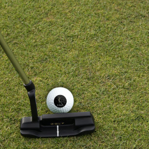 Anfangsbuchstabe K Monogramm rote florale Großmutt Golfball