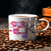 Anfangsbuchstabe KTeal Monogramm Modern-happybirth Tasse