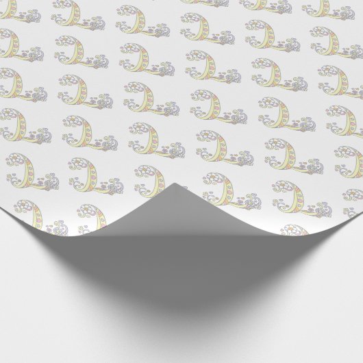 Anfangsbuchstabe L Monogramm personalisierte Verpa Geschenkpapier (Ecke)