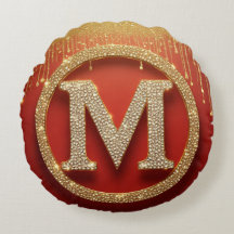 Anfangsbuchstabe M Gold Glitter Monogramm