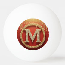 Anfangsbuchstabe M Gold Glitter Monogramm