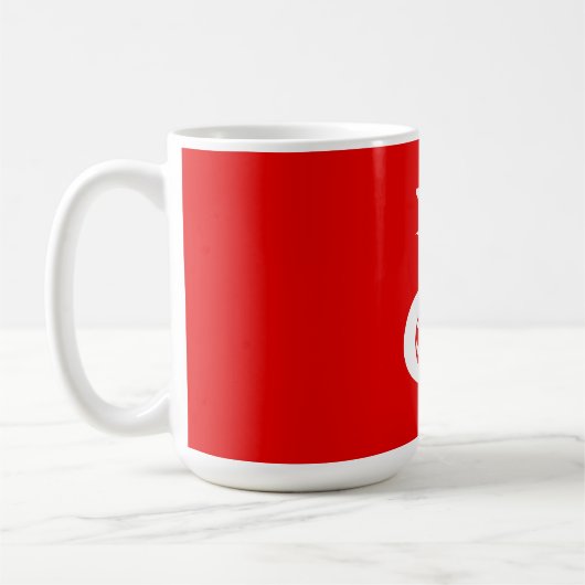 Anfangsbuchstabe Mit Monogramm Red White Classic Kaffeetasse (Links)