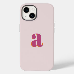Anfangsbuchstabe Monogramm Einfach Modern Rosa iPhone 14 Hülle