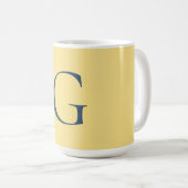Anfangsbuchstabe Monogramm Jasmine Schiefergrau Sc Kaffeetasse (VorderseiteRechts)