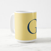 Anfangsbuchstabe Monogramm Jasmine Schiefergrau Sc Kaffeetasse (Vorderseite Links)
