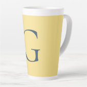 Anfangsbuchstabe Monogramm Jasmine Schiefergrau Sc Milchtasse (Rechte Ecke)