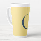 Anfangsbuchstabe Monogramm Jasmine Schiefergrau Sc Milchtasse (Linke Ecke)