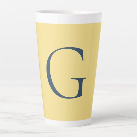 Anfangsbuchstabe Monogramm Jasmine Schiefergrau Sc Milchtasse (Vorderseite)