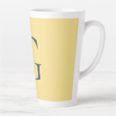 Anfangsbuchstabe Monogramm Jasmine Schiefergrau Sc Milchtasse (Rechts)