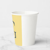 Anfangsbuchstabe Monogramm Jasmine Schiefergrau Sc Pappbecher (Links)