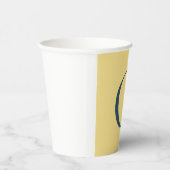Anfangsbuchstabe Monogramm Jasmine Schiefergrau Sc Pappbecher (Rechts)