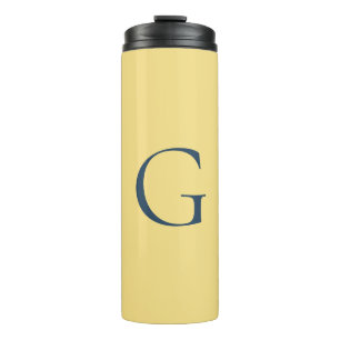 Anfangsbuchstabe Monogramm Jasmine Schiefergrau Sc Thermosbecher