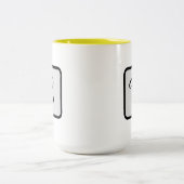 Anfangsbuchstabe Monogramm Logo Gelbe Kaffeetasse (Mittel)
