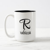 Anfangsbuchstabe Monogramm Logo Gelbe Tasse (Links)