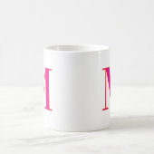 Anfangsbuchstabe Monogramm Modern Trendig Rosa Kaffeetasse (Mittel)