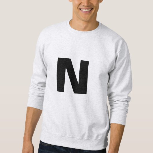 Anfangsbuchstabe Monogramm Modern Trendige Persona Sweatshirt (Vorderseite)