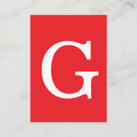 Anfangsbuchstabe Monogramm Rot Weiß Schlicht Einfa