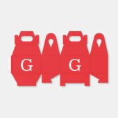 Anfangsbuchstabe Monogramm Rot Weiß Schlicht Einfa Geschenkschachtel (Ungefaltet)