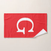 Anfangsbuchstabe Monogramm Rot Weiß Schlicht Einfa Handtuch (Handtuch)