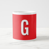 Anfangsbuchstabe Monogramm Rot Weiß Schlicht Einfa