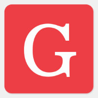 Anfangsbuchstabe Monogramm Rot Weiß Schlicht Einfa