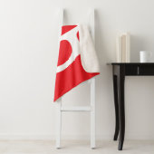 Anfangsbuchstabe Monogramm Rot Weiß Schlicht Einfa Sherpadecke (Beispiel)
