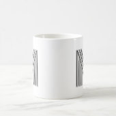 Anfangsbuchstabe Monogramm Schwarz Weiß Modern Sty Kaffeetasse (Mittel)