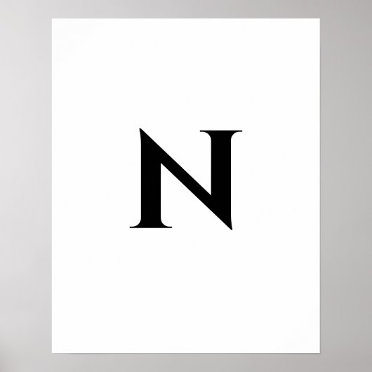 Anfangsbuchstabe Monogramm Trendiges Modernes Desi Poster (Vorne)