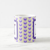 Anfangsbuchstabe N Blue Polka Dot Name Kaffeetasse (Mittel)