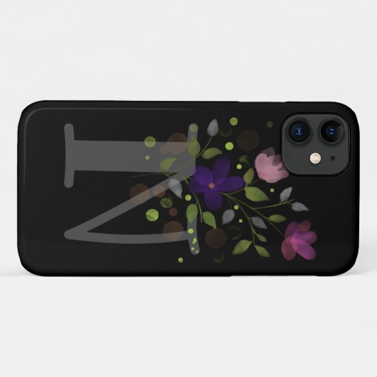 Anfangsbuchstabe N Plus Blumendesign Case-Mate iPhone Hülle (Rückseite (Horizontal))