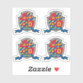 Anfangsbuchstabe O individuelle Name Oscar Löwe Wa Aufkleber (Blatt)