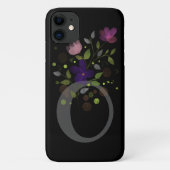 Anfangsbuchstabe O Plus Blumendesign Case-Mate iPhone Hülle (Rückseite)