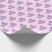 Anfangsbuchstabe P Monogramm rosa personalisierte  Geschenkpapier (Ecke)