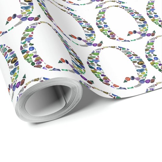 Anfangsbuchstabe Q Geschenkpapier (Rolleneckpunkt)