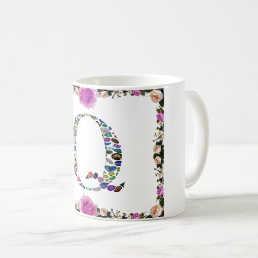 Anfangsbuchstabe Q Kaffeetasse (VorderseiteRechts)